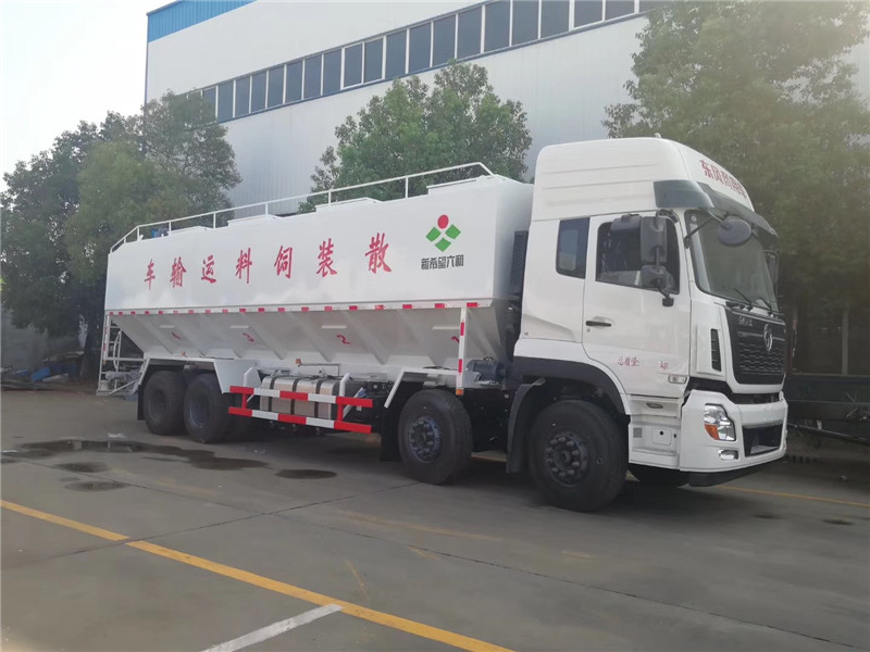 東風(fēng)天錦20方散裝飼料運輸車可用來運輸某些無腐蝕性粉粒狀原料